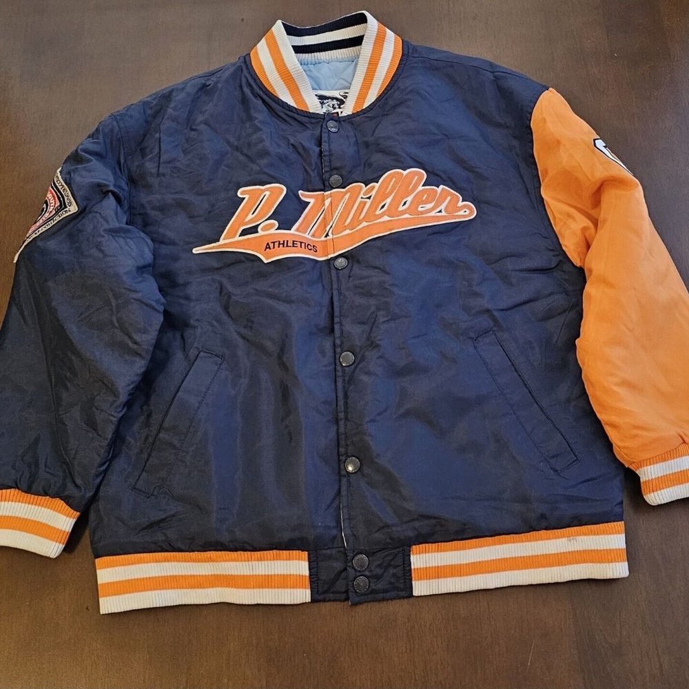 Vintage NYC P. Miller Master P Varsity Jacket Mets Knicks Colors M12/14 21x24"